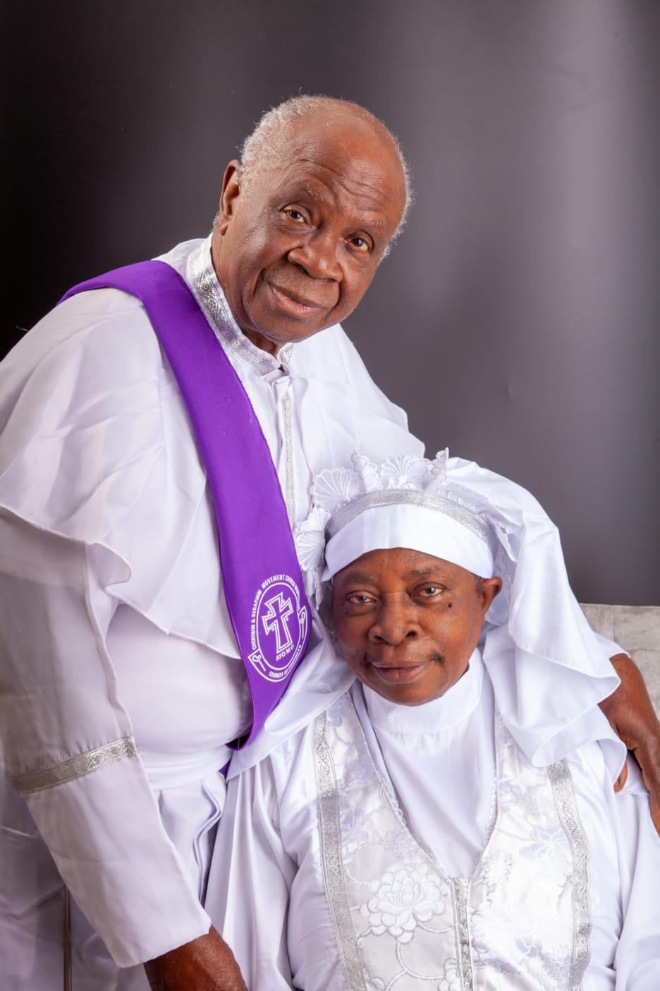 Prophet David Olusegun Emilolorun and his wife in their church regalia