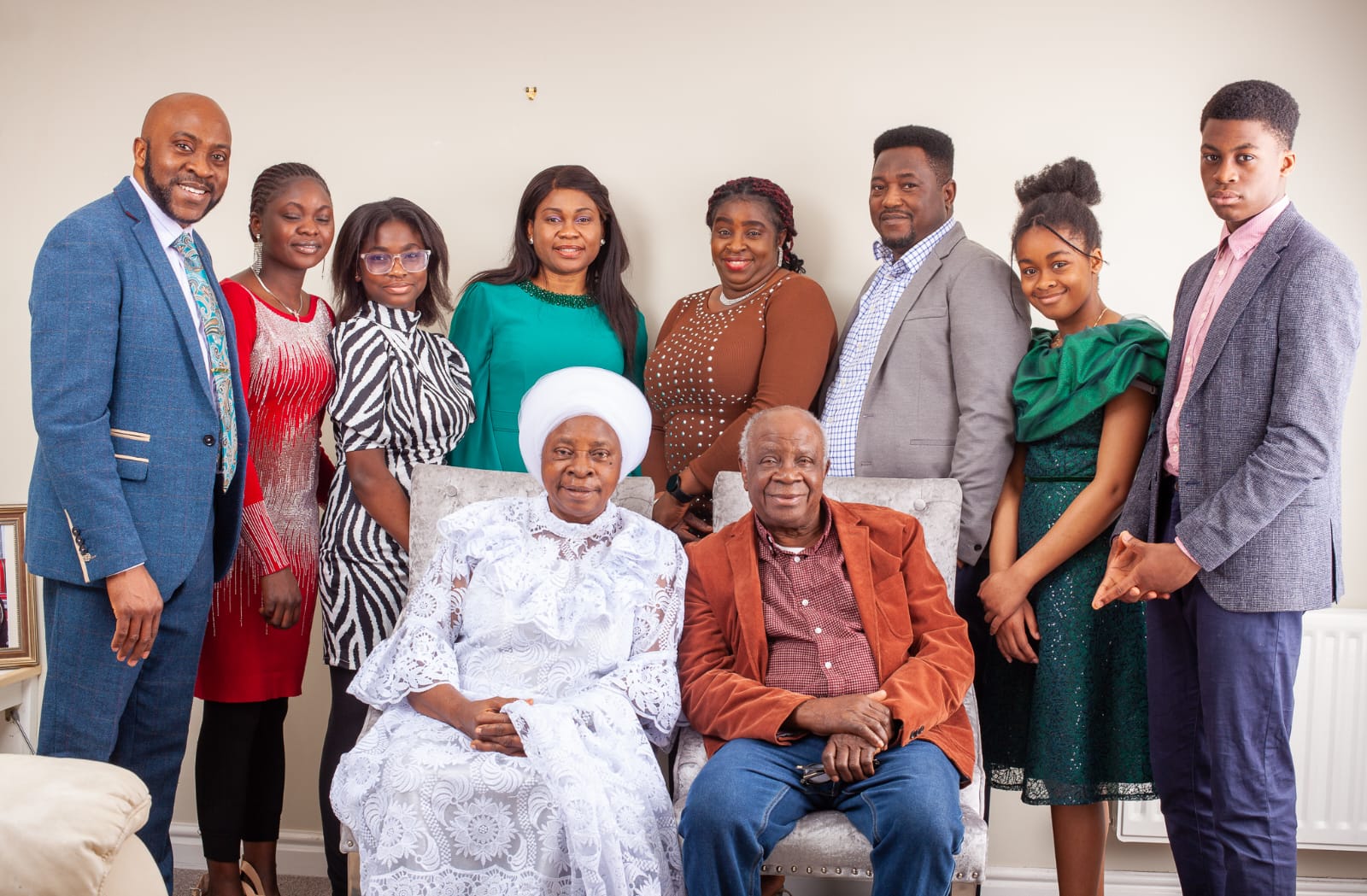 Surrounded by family